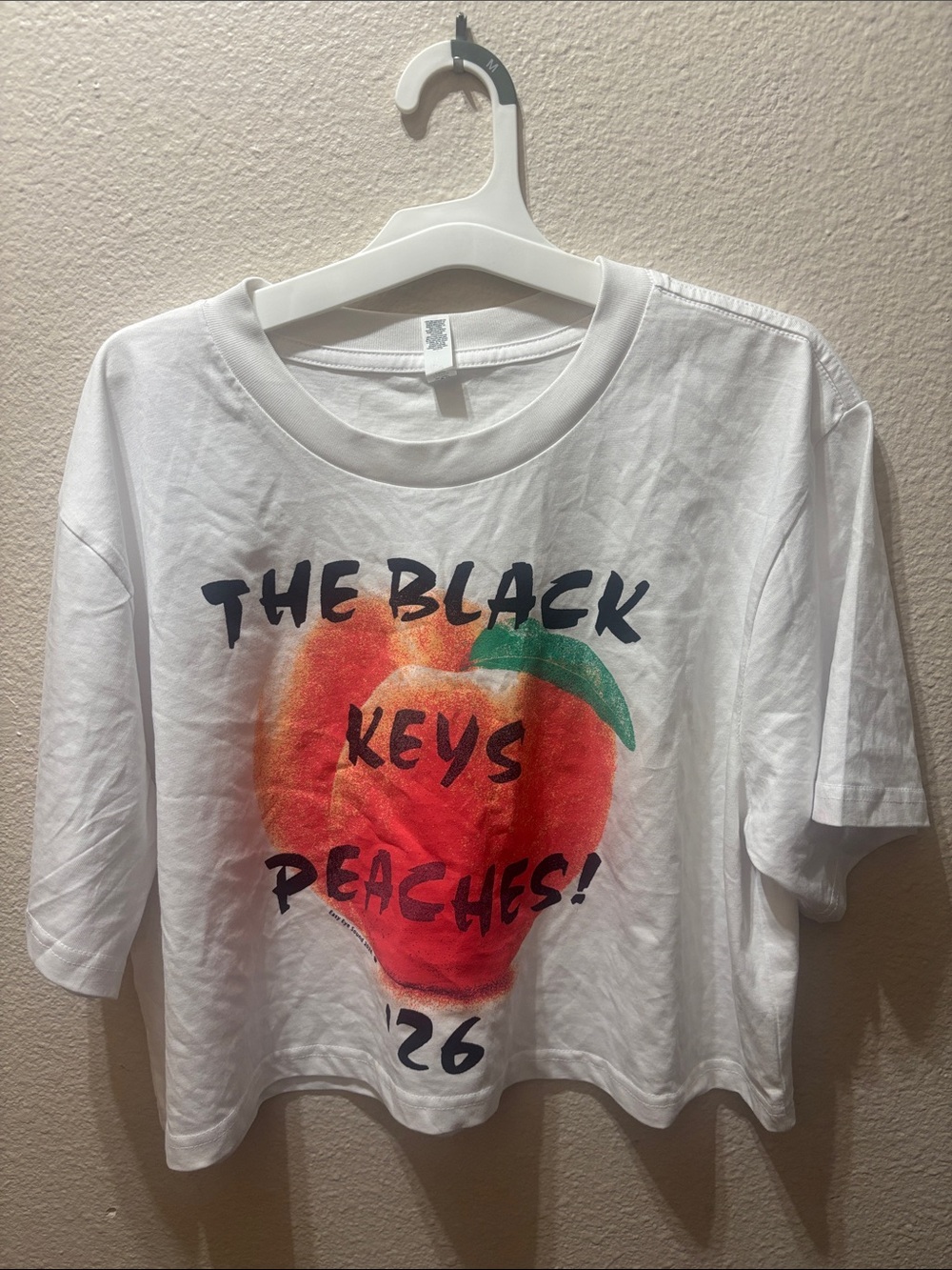 White Kids Peach Graphic Tee - The Black Keys Peaches Design